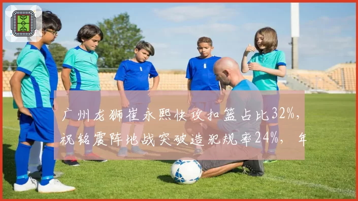 广州龙狮崔永熙快攻扣篮占比32%，祝铭震阵地战突破造犯规率24%，年轻锋线打法差异